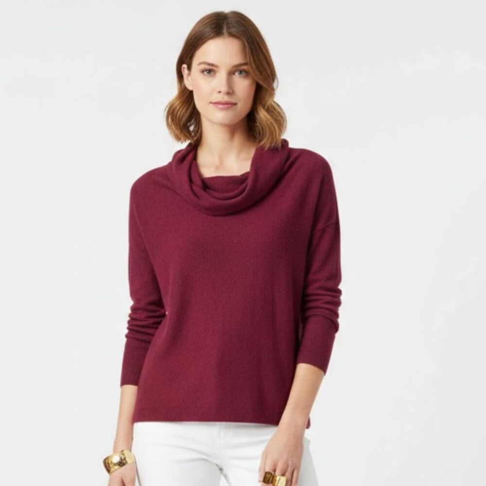 Eileen Fisher Pink Merino Wool Long Sleeve Sweater M